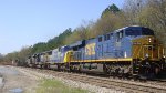 CSX 751 leads a mixed freight train NB